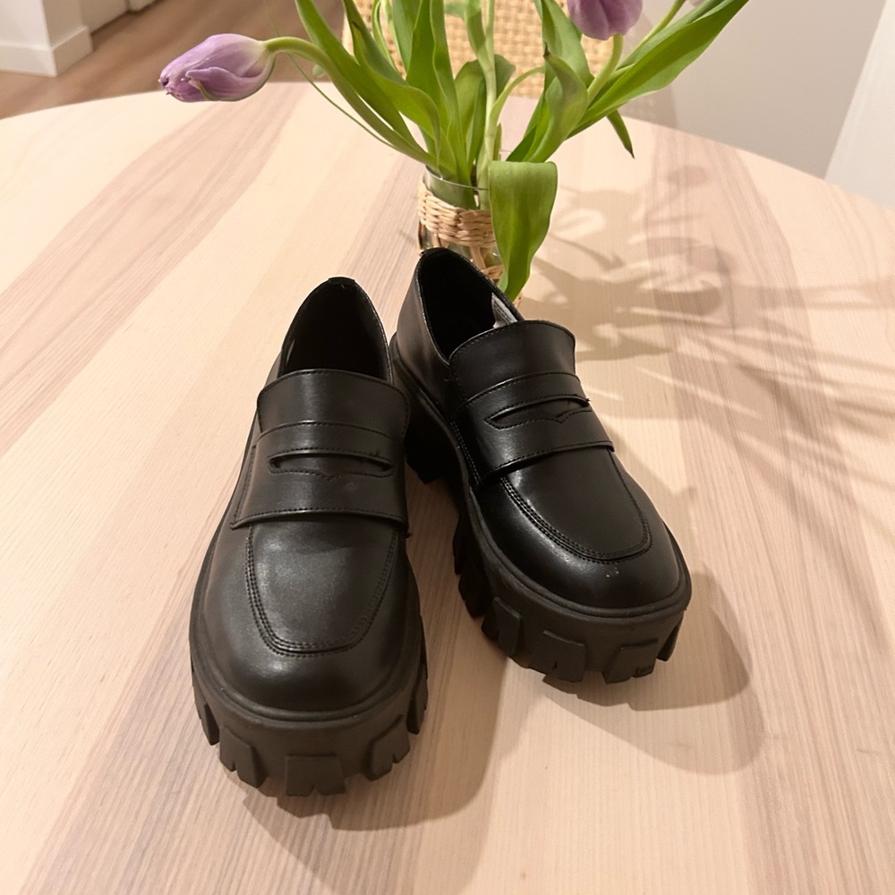 Black Platform Loafers
